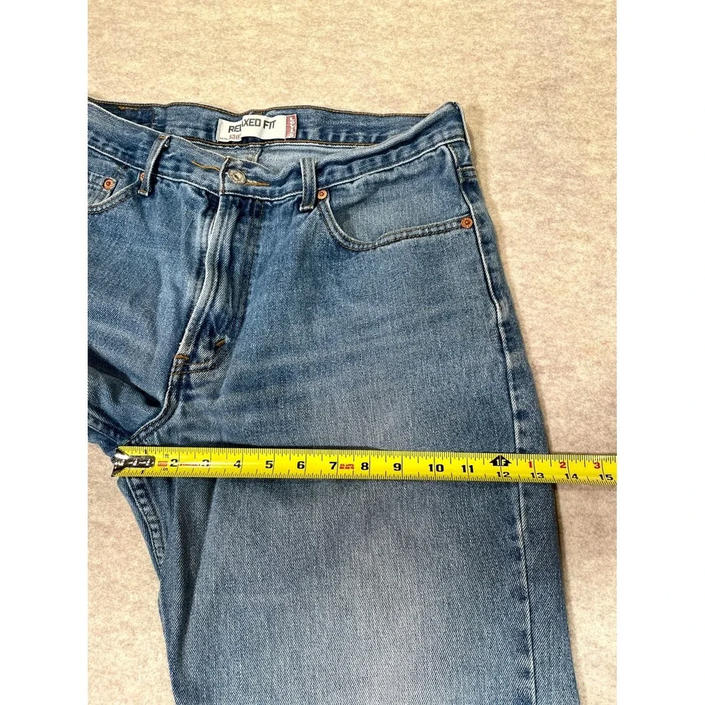 Levi's 550 Authentic Relaxed Fit Jeans Mens 34x30 Blue Denim Cotton‎ Casual Wear